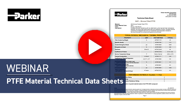 View the Tech Talk Replay on PTFE Material Technical Data Sheets