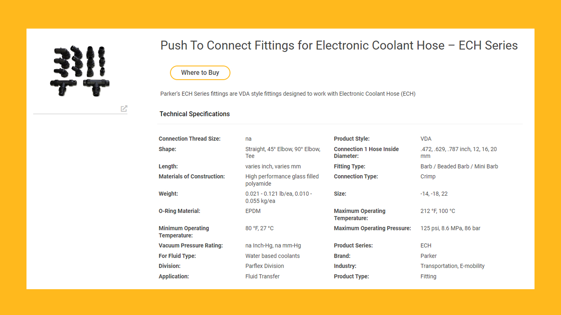 VDA Fittings - Product Page