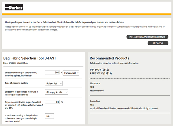 Access the Filter Fabric Selection Tool Today