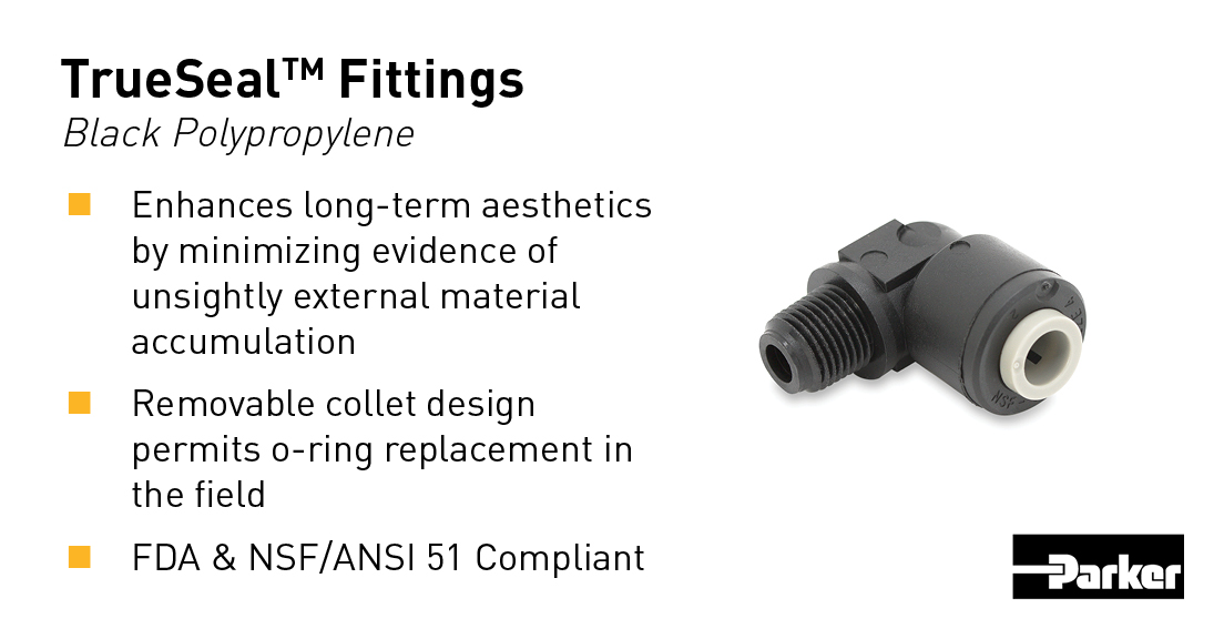 TrueSeal™ Fittings - Black Polypropylene