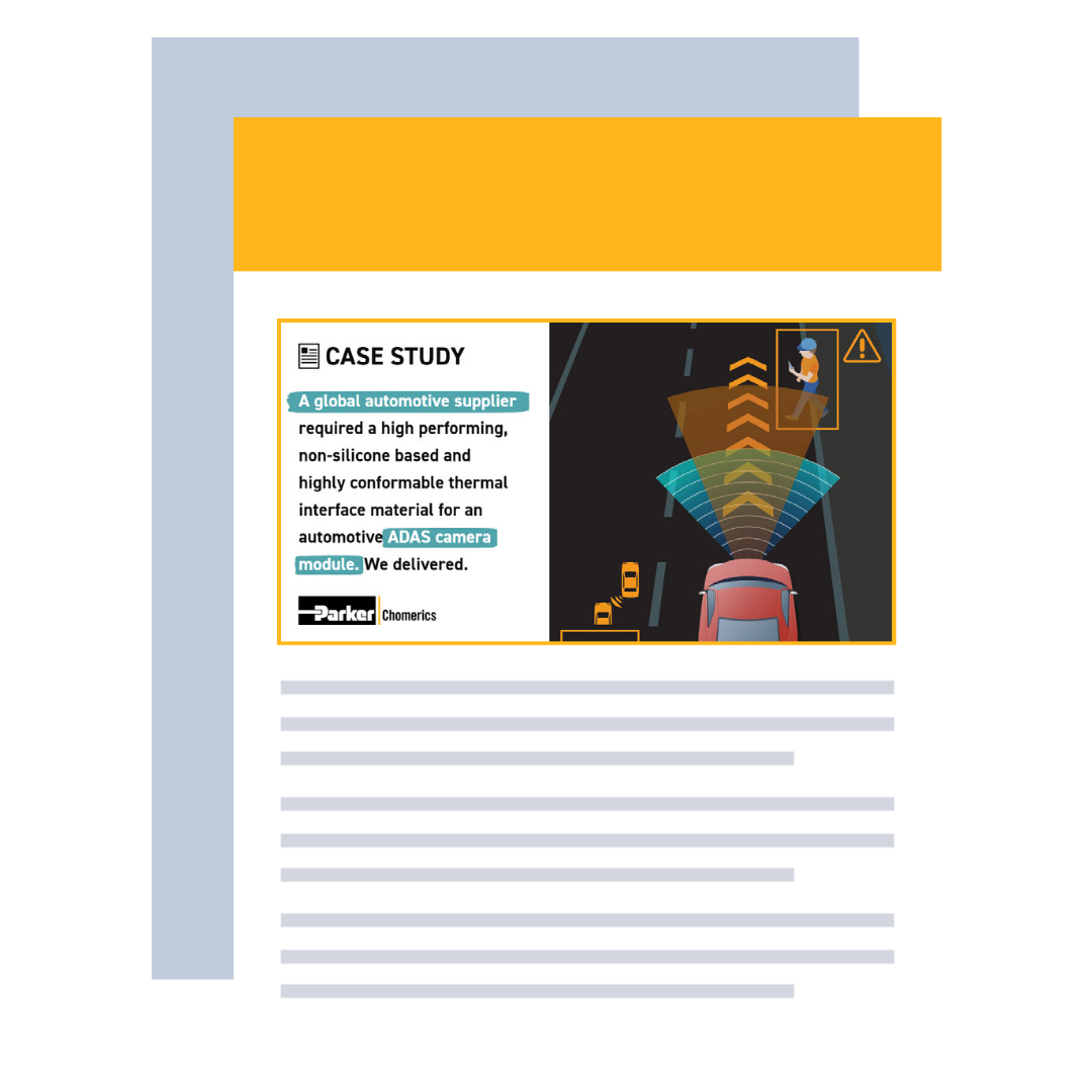 Non-Silicone Thermal Interface Material for ADAS Camera Module Assembly