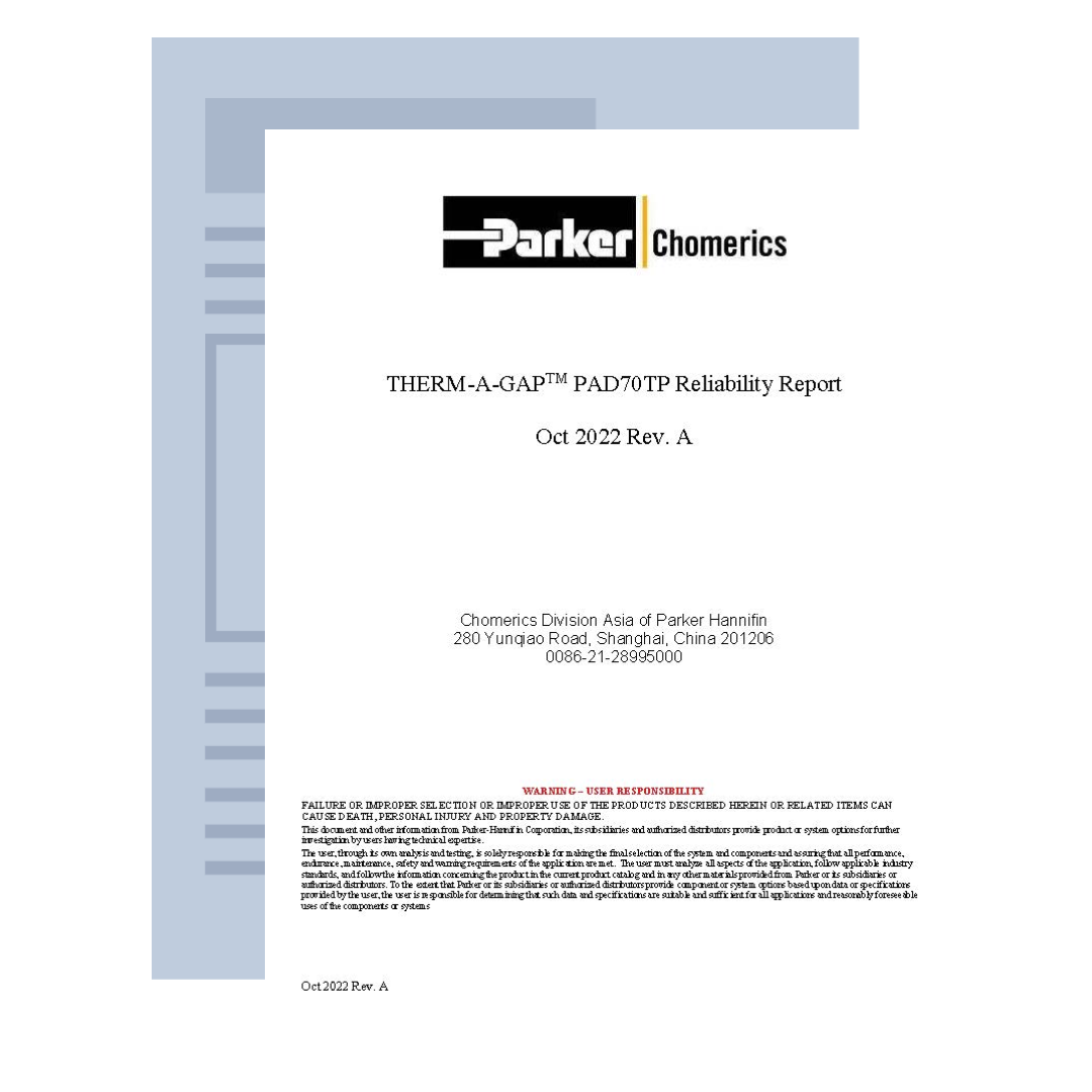 THERM-A-GAP PAD 70TP Reliability Report
