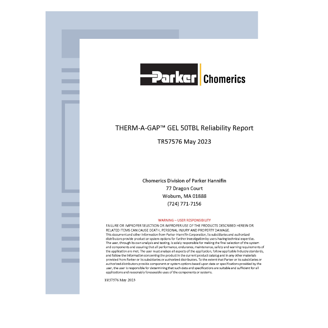 THERM-A-GAP GEL 50TBL Reliability Test Report