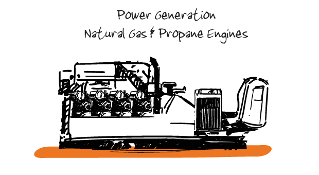 Fluid Control Solutions for Power Generation: Natural Gas and Propane Engines